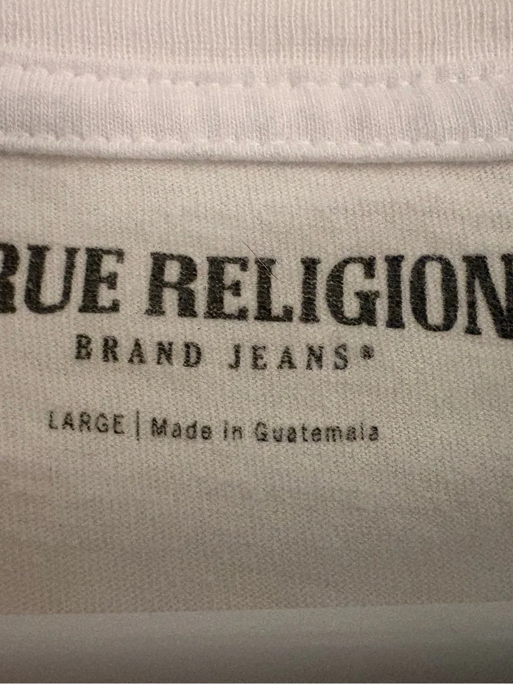 True Religion Men’s Bandana Logo Graphic T-Shirt White 100% Cotton Size L